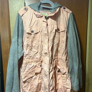 Torrid Pink and Gray Utility Jacket